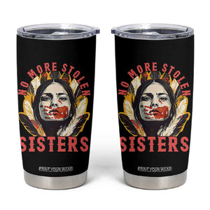 Native American Awareness Gift Tumbler Cup No More Stolen Sisters MMIW Support TS12 Black Print Your Wear