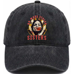 Native American Awareness Gift Washed Cotton Baseball Cap No More Stolen Sisters MMIW Support TS12 Print Your Wear