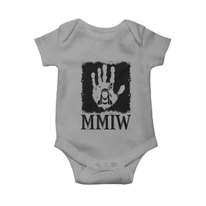 Stop MMIW Baby Onesie Voices For Stolen Sisters Red Handprint Graphic TS12 Sport Gray Print Your Wear