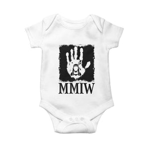 Stop MMIW Baby Onesie Voices For Stolen Sisters Red Handprint Graphic TS12 White Print Your Wear