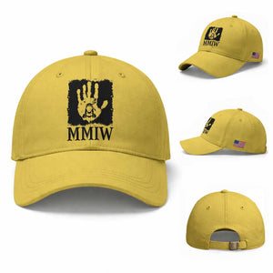 Stop MMIW Baseball Cap Voices For Stolen Sisters Red Handprint Graphic TS12 Baseball Cap Universal Fit Yellow Print Your Wear