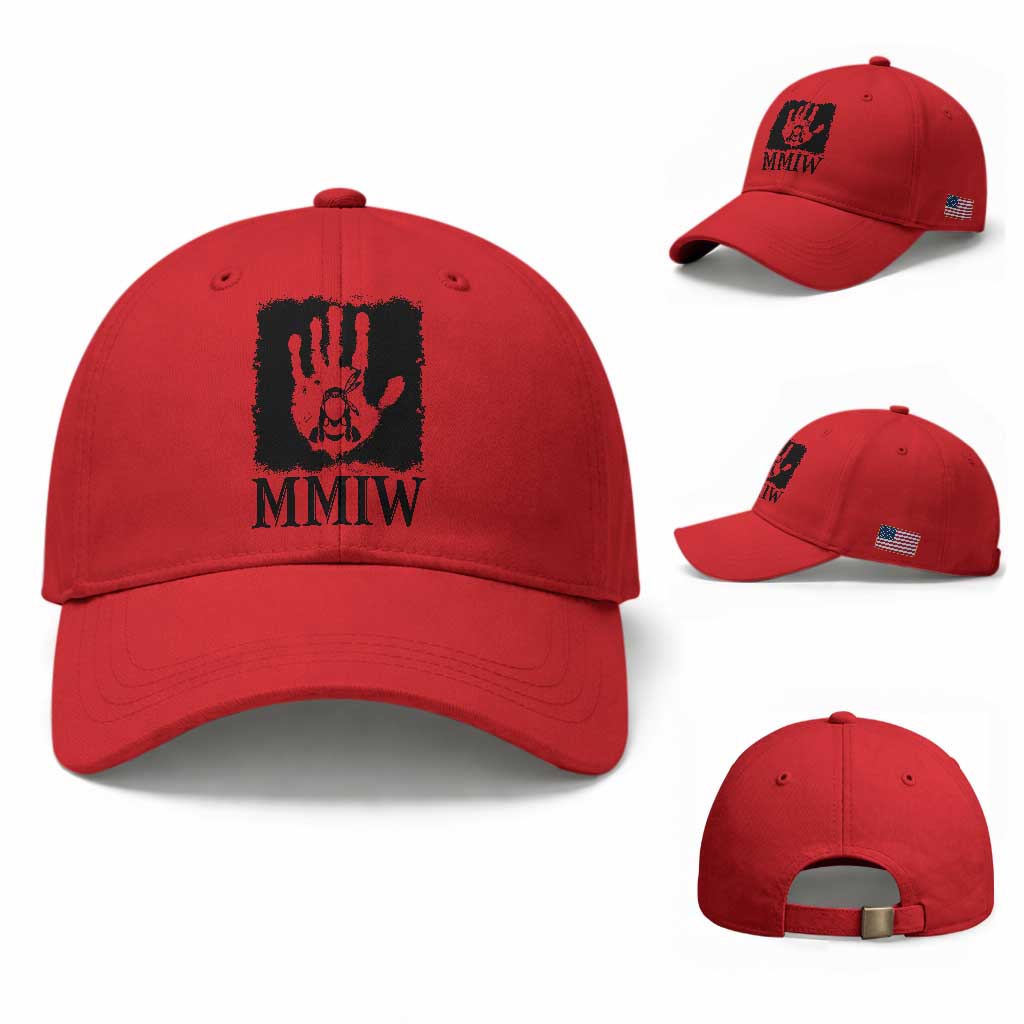 Stop MMIW Baseball Cap Voices For Stolen Sisters Red Handprint Graphic TS12 Baseball Cap Universal Fit Red Print Your Wear