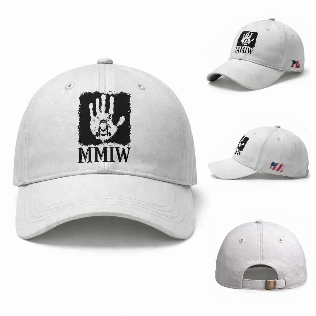 Stop MMIW Baseball Cap Voices For Stolen Sisters Red Handprint Graphic TS12 Baseball Cap Universal Fit White Print Your Wear