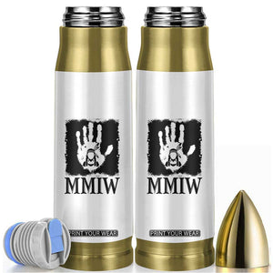 Stop MMIW Bullet Tumbler Voices For Stolen Sisters Red Handprint Graphic TS12 White Print Your Wear