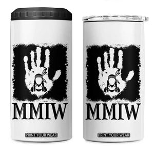 Stop MMIW 4 in 1 Can Cooler Tumbler Voices For Stolen Sisters Red Handprint Graphic TS12 One Size: 16 oz White Print Your Wear