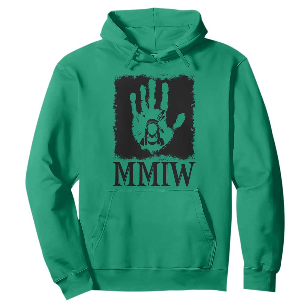 Stop MMIW Hoodie Voices For Stolen Sisters Red Handprint Graphic TS12 Irish Green Print Your Wear
