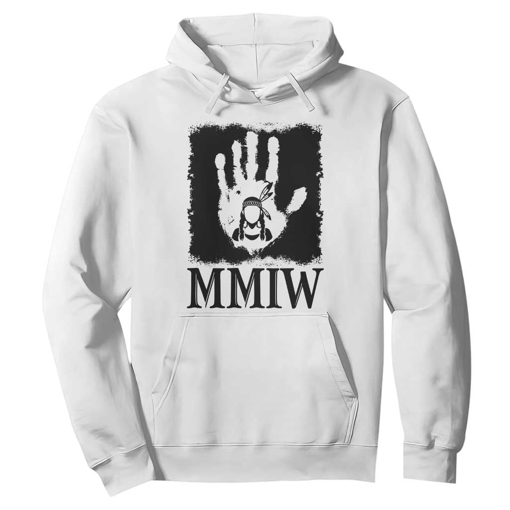 Stop MMIW Hoodie Voices For Stolen Sisters Red Handprint Graphic TS12 White Print Your Wear