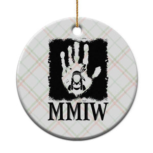 Stop MMIW Ceramic Ornament Voices For Stolen Sisters Red Handprint Graphic TS12 1pc Christmas Plaid Print Your Wear