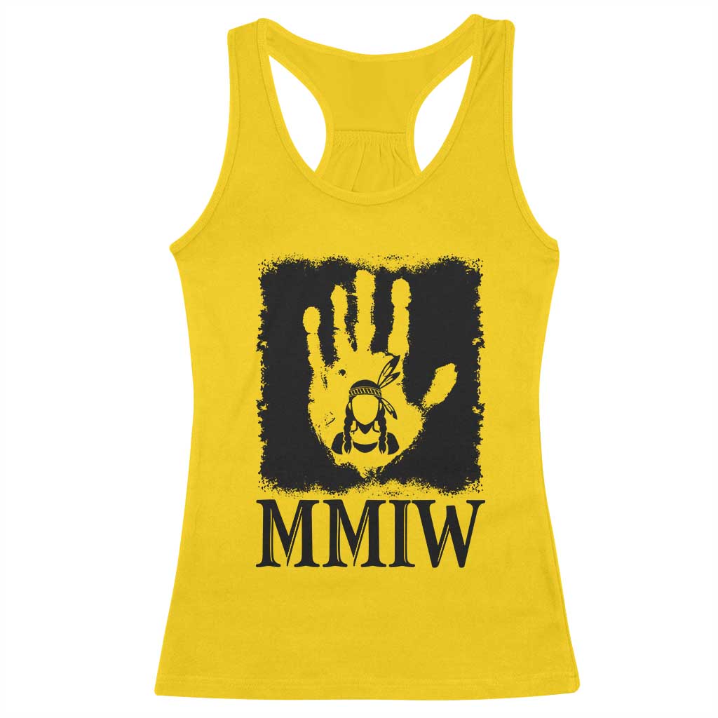 Stop MMIW Racerback Tank Top Voices For Stolen Sisters Red Handprint Graphic TS12 Daisy Print Your Wear