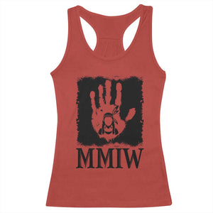 Stop MMIW Racerback Tank Top Voices For Stolen Sisters Red Handprint Graphic TS12 Red Print Your Wear