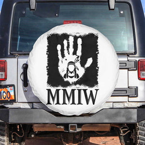 Stop MMIW Spare Tire Cover Voices For Stolen Sisters Red Handprint Graphic TS12 No hole White Print Your Wear
