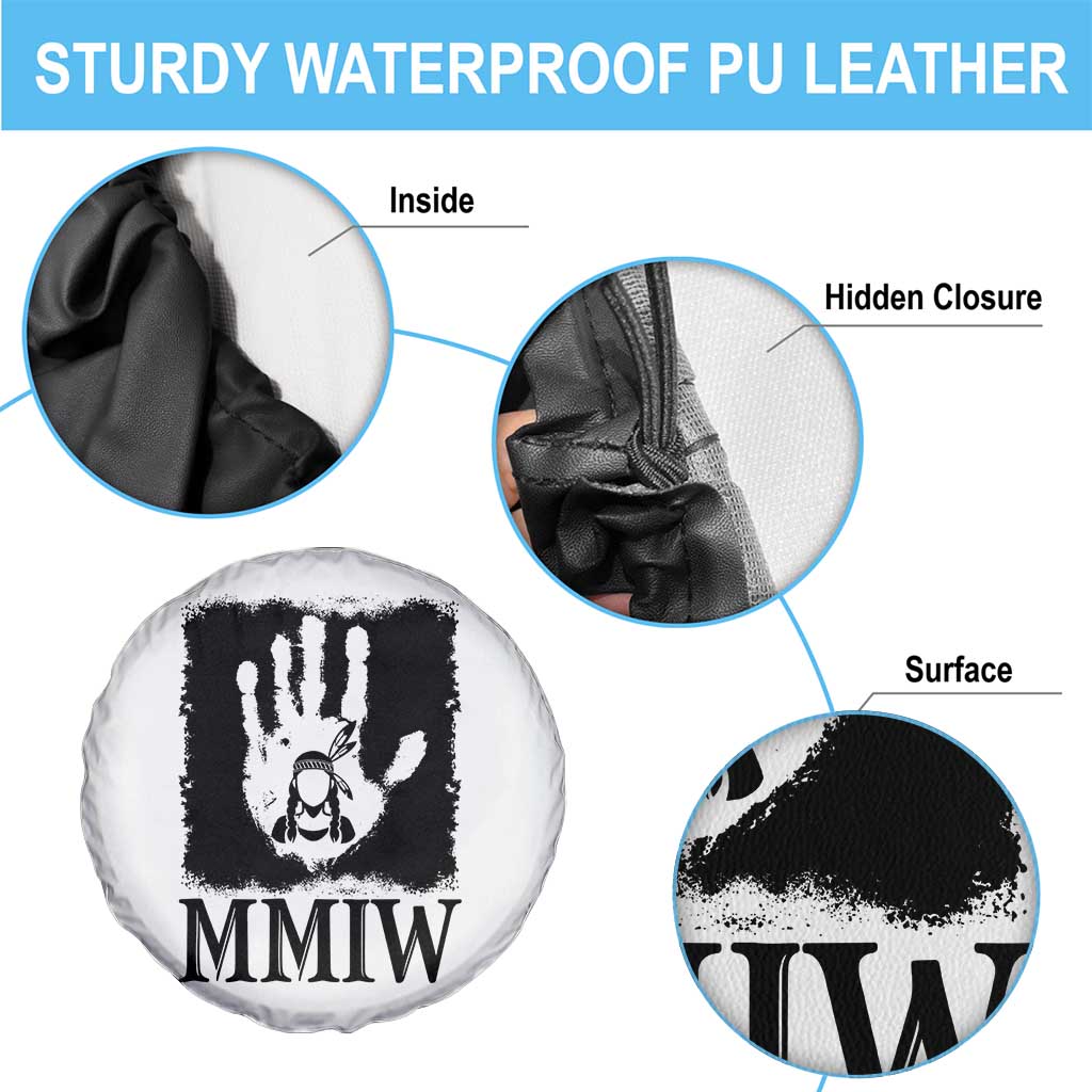 Stop MMIW Spare Tire Cover Voices For Stolen Sisters Red Handprint Graphic TS12 Print Your Wear