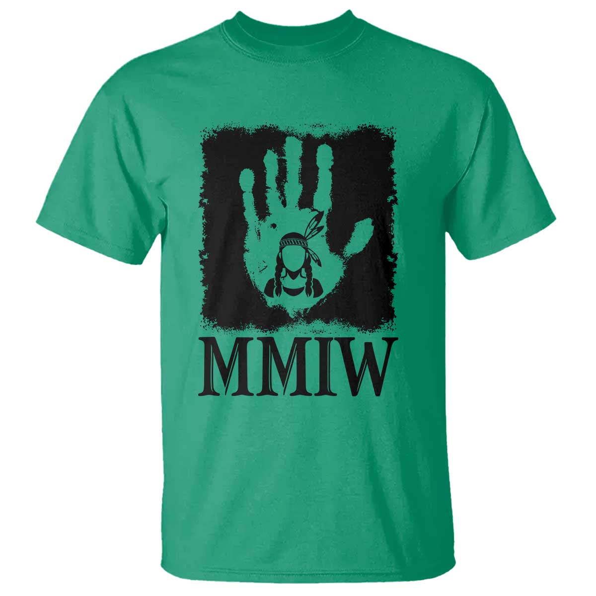 Stop MMIW T Shirt Voices For Stolen Sisters Red Handprint Graphic TS12 Irish Green Print Your Wear