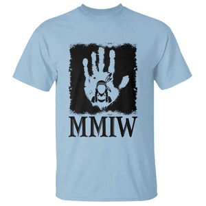 Stop MMIW T Shirt Voices For Stolen Sisters Red Handprint Graphic TS12 Light Blue Print Your Wear