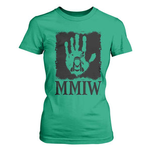 Stop MMIW T Shirt For Women Voices For Stolen Sisters Red Handprint Graphic TS12 Irish Green Print Your Wear