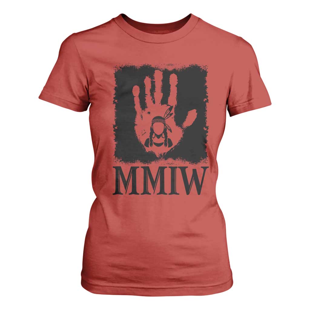 Stop MMIW T Shirt For Women Voices For Stolen Sisters Red Handprint Graphic TS12 Red Print Your Wear