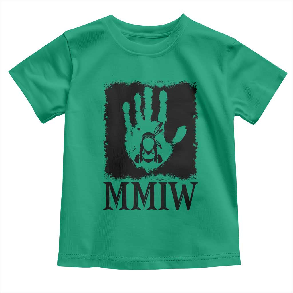Stop MMIW Toddler T Shirt Voices For Stolen Sisters Red Handprint Graphic TS12 Irish Green Print Your Wear