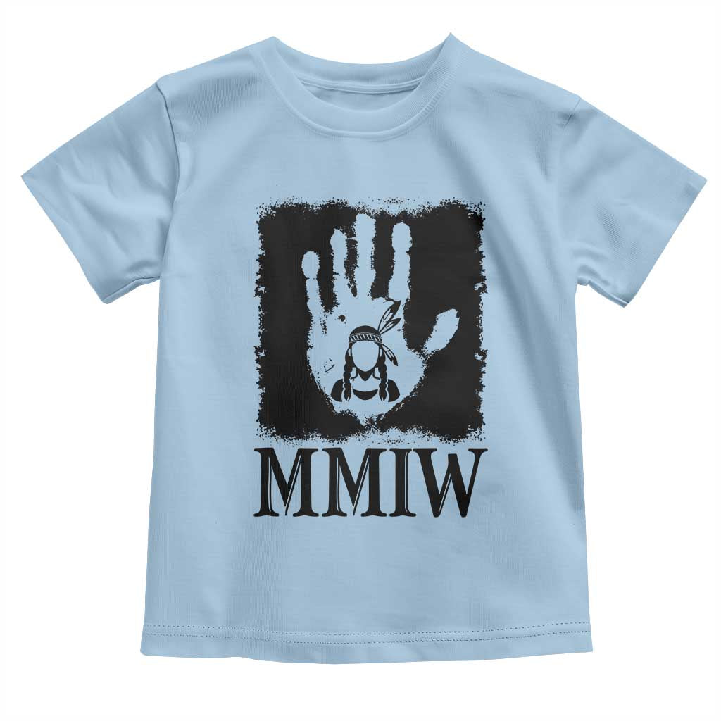 Stop MMIW Toddler T Shirt Voices For Stolen Sisters Red Handprint Graphic TS12 Light Blue Print Your Wear
