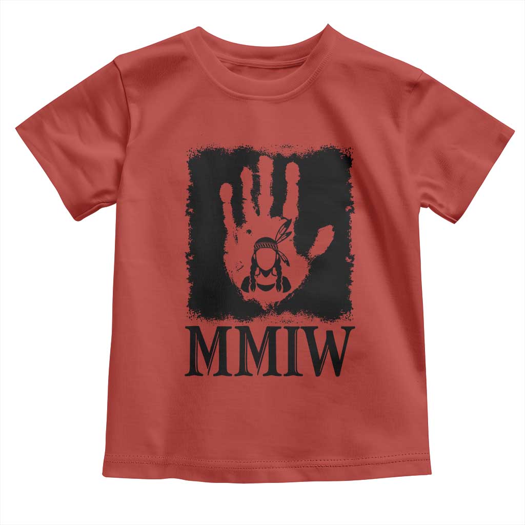 Stop MMIW Toddler T Shirt Voices For Stolen Sisters Red Handprint Graphic TS12 Red Print Your Wear