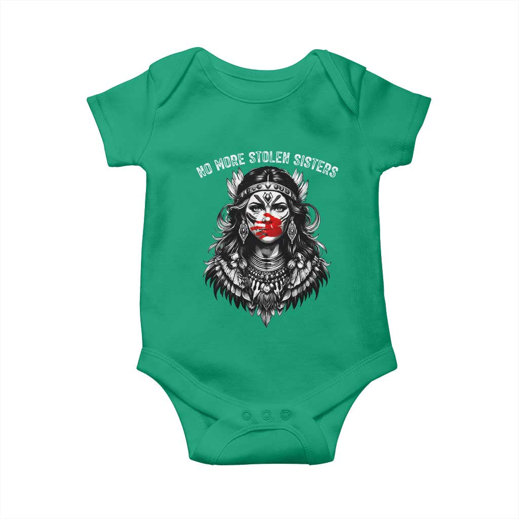 MMIW Awareness Support Baby Onesie No More Stolen Sisters TS12 Irish Green Print Your Wear