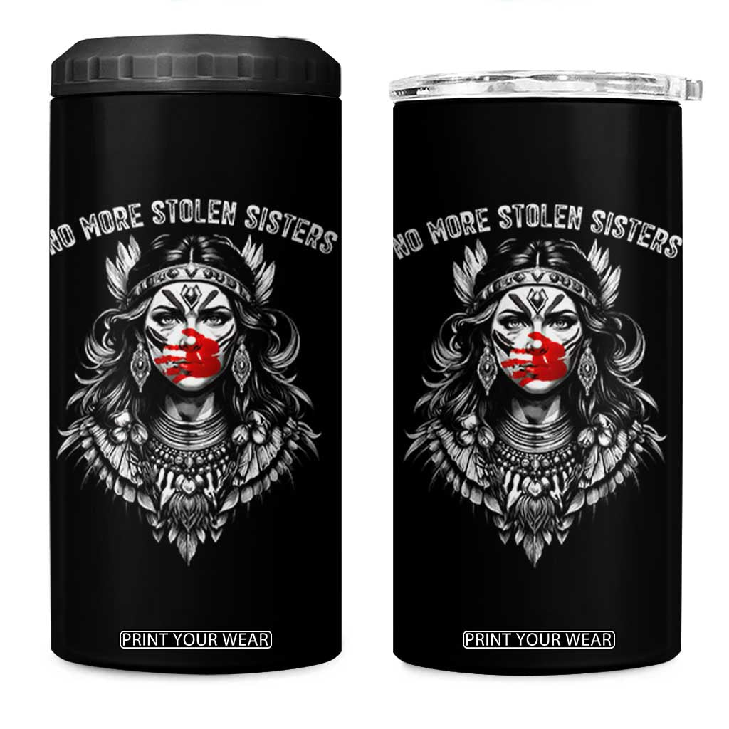 MMIW Awareness Support 4 in 1 Can Cooler Tumbler No More Stolen Sisters TS12 One Size: 16 oz Black Print Your Wear
