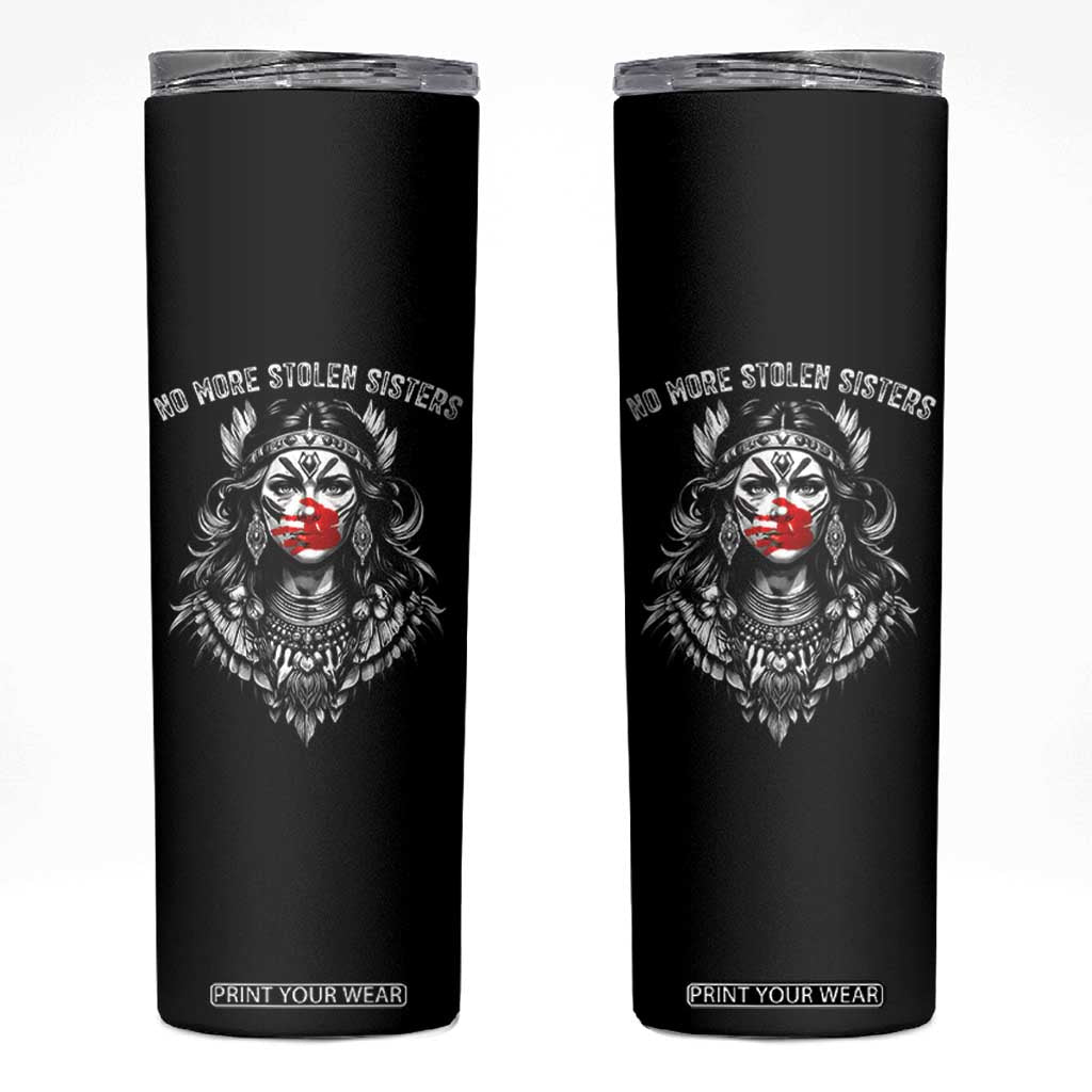 MMIW Awareness Support Skinny Tumbler No More Stolen Sisters TS12 Black Print Your Wear