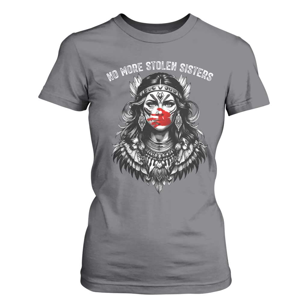 MMIW Awareness Support T Shirt For Women No More Stolen Sisters TS12 Charcoal Print Your Wear