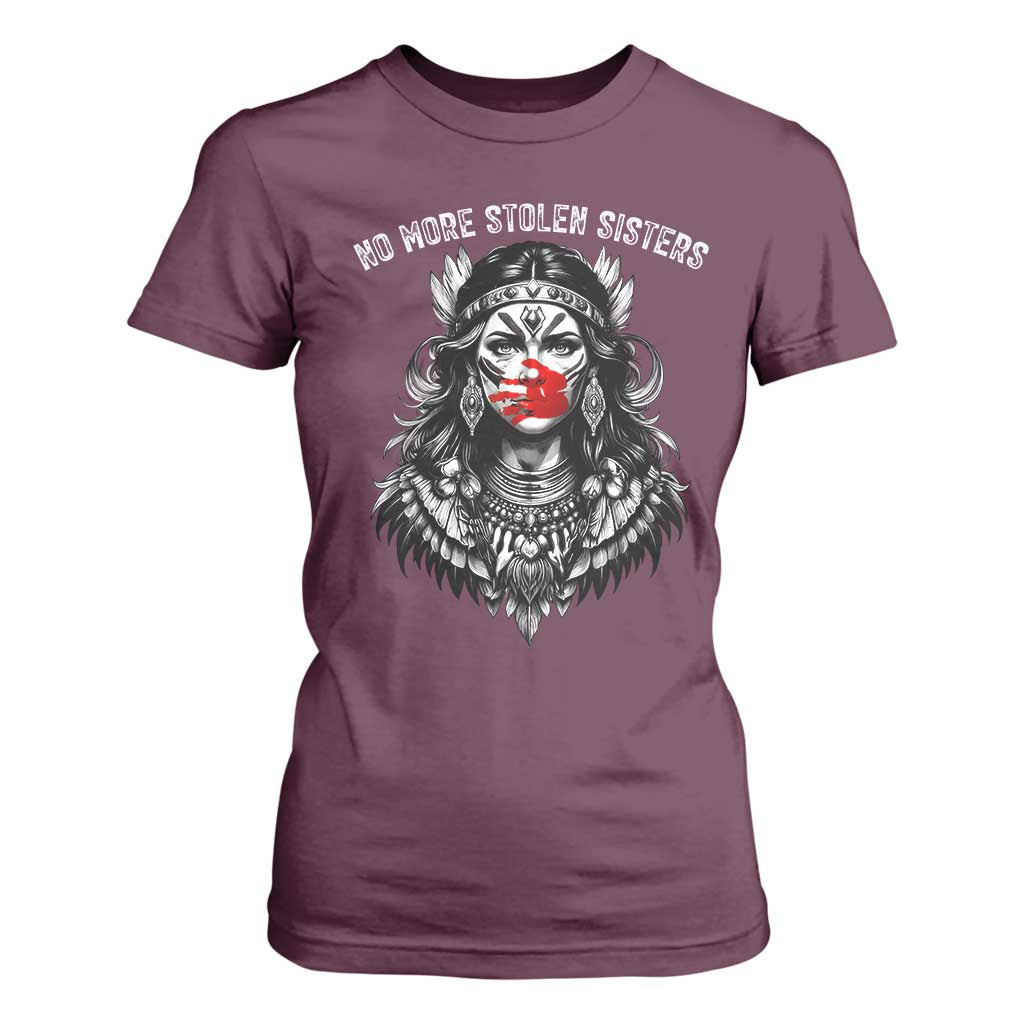 MMIW Awareness Support T Shirt For Women No More Stolen Sisters TS12 Maroon Print Your Wear