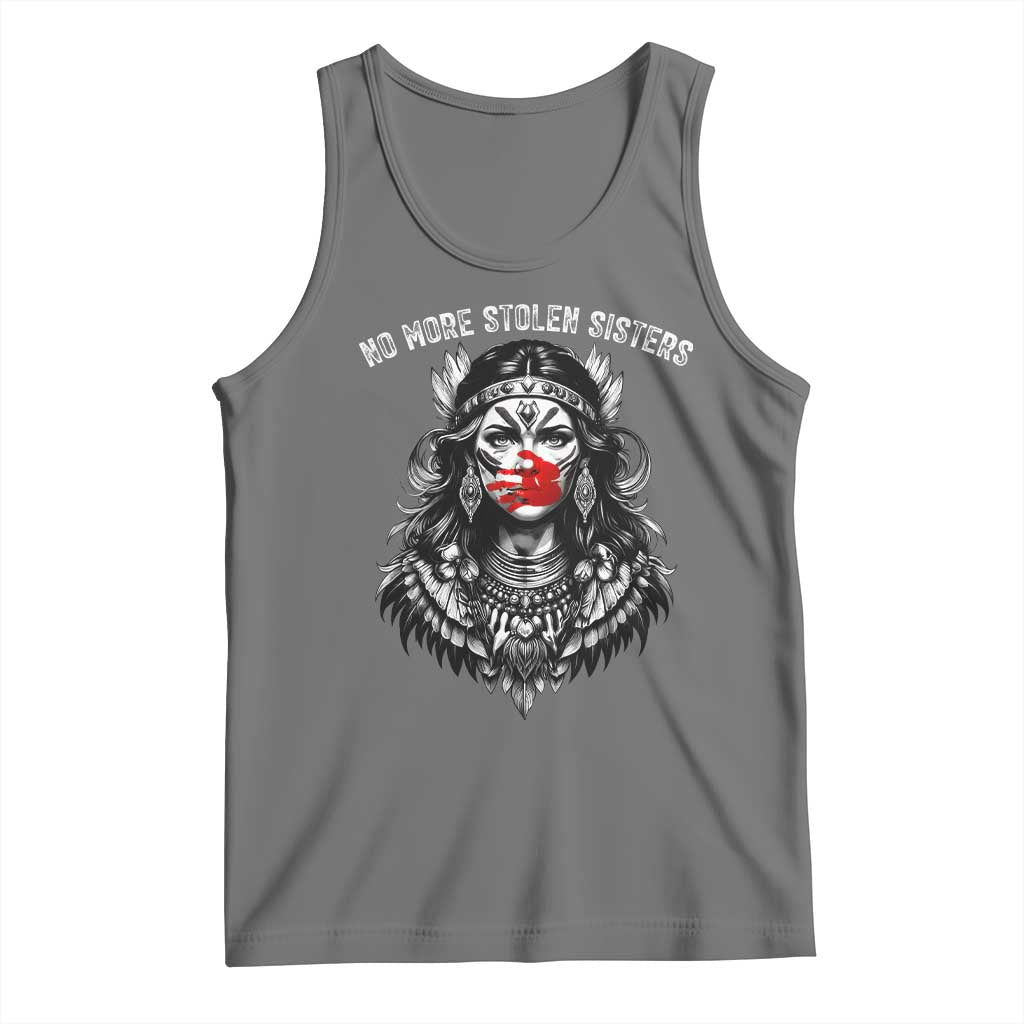 MMIW Awareness Support Tank Top No More Stolen Sisters TS12 Black Heather Print Your Wear