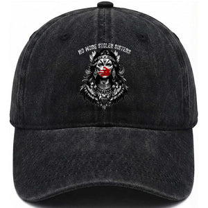 MMIW Awareness Support Washed Cotton Baseball Cap No More Stolen Sisters TS12 Print Your Wear