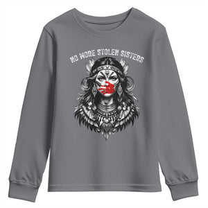 MMIW Awareness Support Youth Sweatshirt No More Stolen Sisters TS12 Charcoal Print Your Wear
