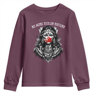 MMIW Awareness Support Youth Sweatshirt No More Stolen Sisters TS12 Maroon Print Your Wear