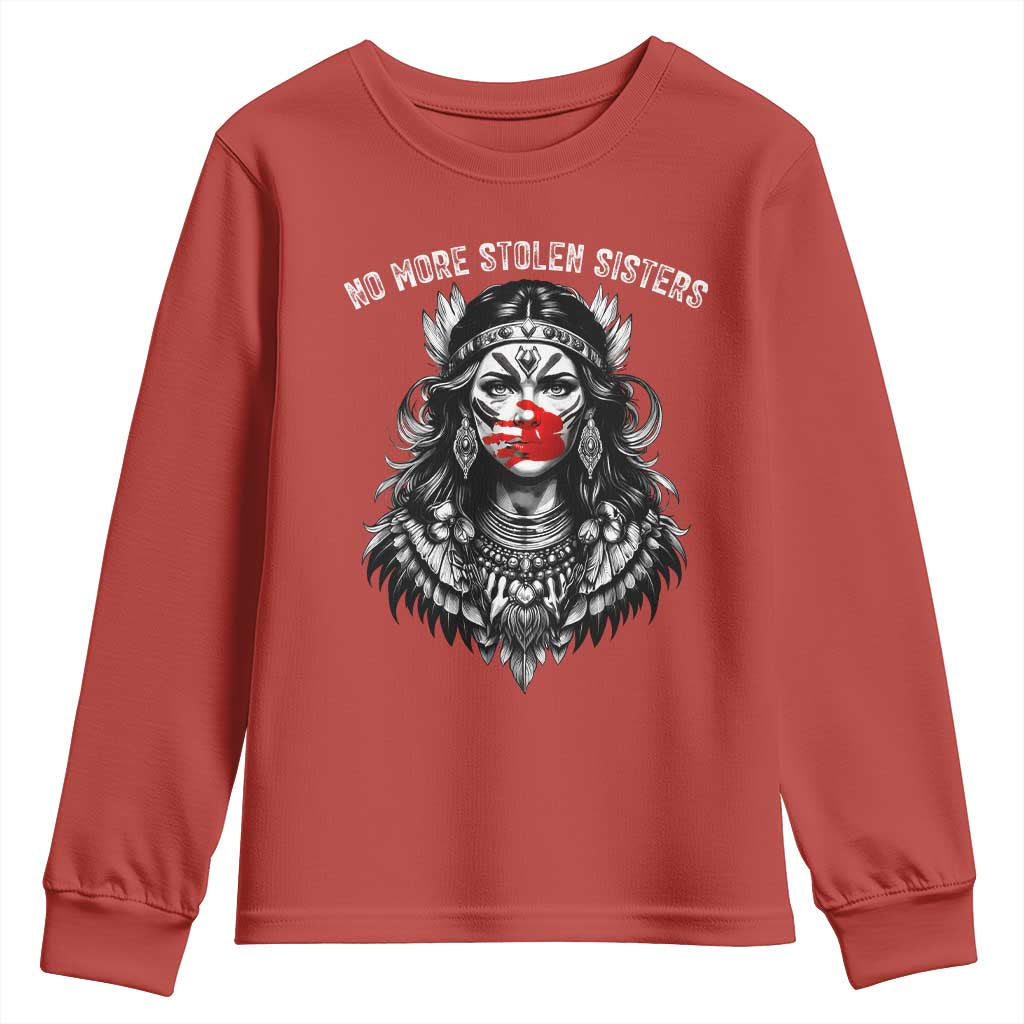MMIW Awareness Support Youth Sweatshirt No More Stolen Sisters TS12 Red Print Your Wear