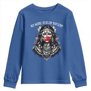 MMIW Awareness Support Youth Sweatshirt No More Stolen Sisters TS12 Royal Blue Print Your Wear