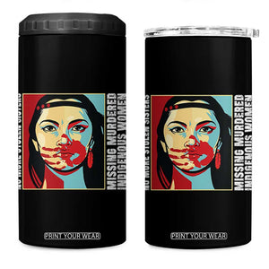 MMIW Awareness Support 4 in 1 Can Cooler Tumbler Voices For Stolen Sisters Native American TS12 One Size: 16 oz Black Print Your Wear