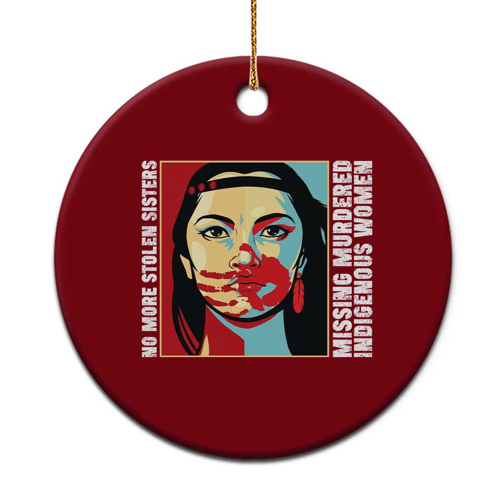 MMIW Awareness Support Ceramic Ornament Voices For Stolen Sisters Native American TS12 1pc Red Print Your Wear