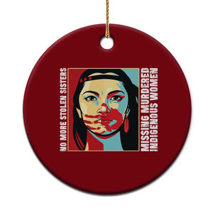 MMIW Awareness Support Ceramic Ornament Voices For Stolen Sisters Native American TS12 1pc Red Print Your Wear