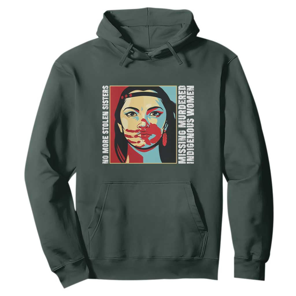 MMIW Awareness Support Hoodie Voices For Stolen Sisters Native American TS12 Dark Forest Green Print Your Wear
