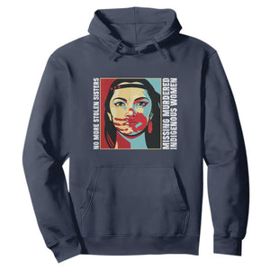 MMIW Awareness Support Hoodie Voices For Stolen Sisters Native American TS12 Navy Print Your Wear