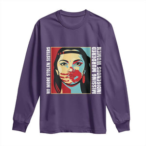 MMIW Awareness Support Long Sleeve Shirt Voices For Stolen Sisters Native American TS12 Purple Print Your Wear