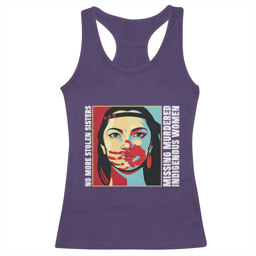 MMIW Awareness Support Racerback Tank Top Voices For Stolen Sisters Native American TS12 Purple Print Your Wear