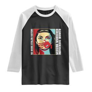 MMIW Awareness Support Raglan Shirt Voices For Stolen Sisters Native American TS12 Black White Print Your Wear