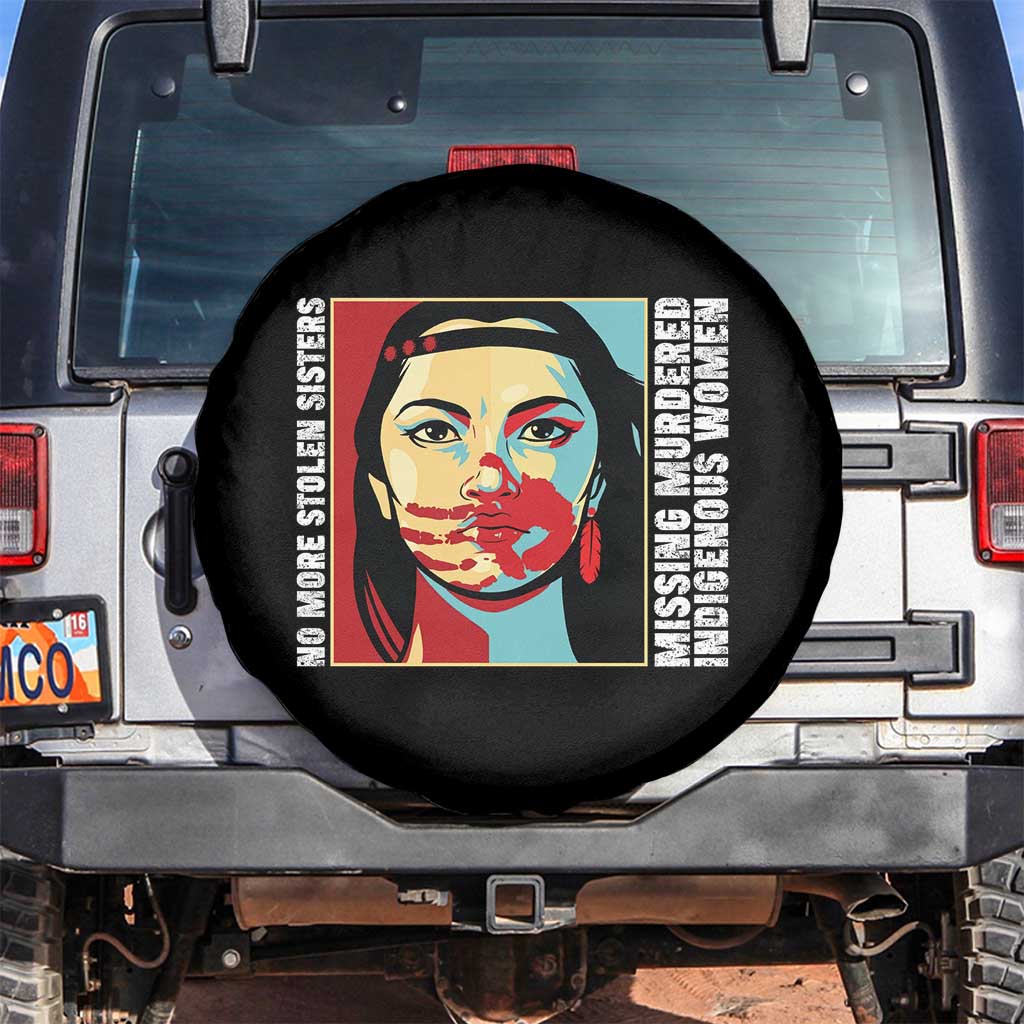 MMIW Awareness Support Spare Tire Cover Voices For Stolen Sisters Native American TS12 No hole Black Print Your Wear