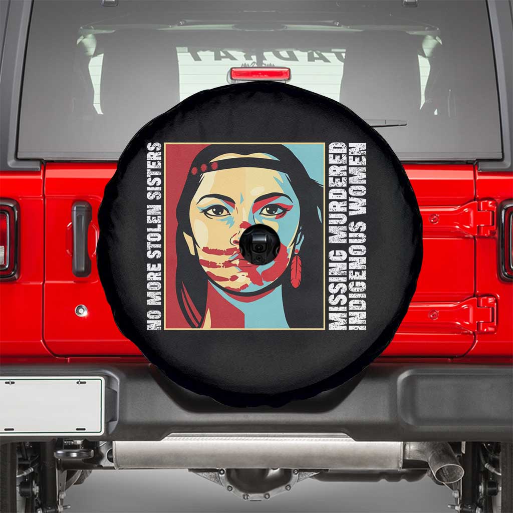 MMIW Awareness Support Spare Tire Cover Voices For Stolen Sisters Native American TS12 Black Print Your Wear