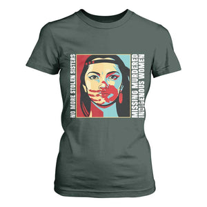 MMIW Awareness Support T Shirt For Women Voices For Stolen Sisters Native American TS12 Dark Forest Green Print Your Wear