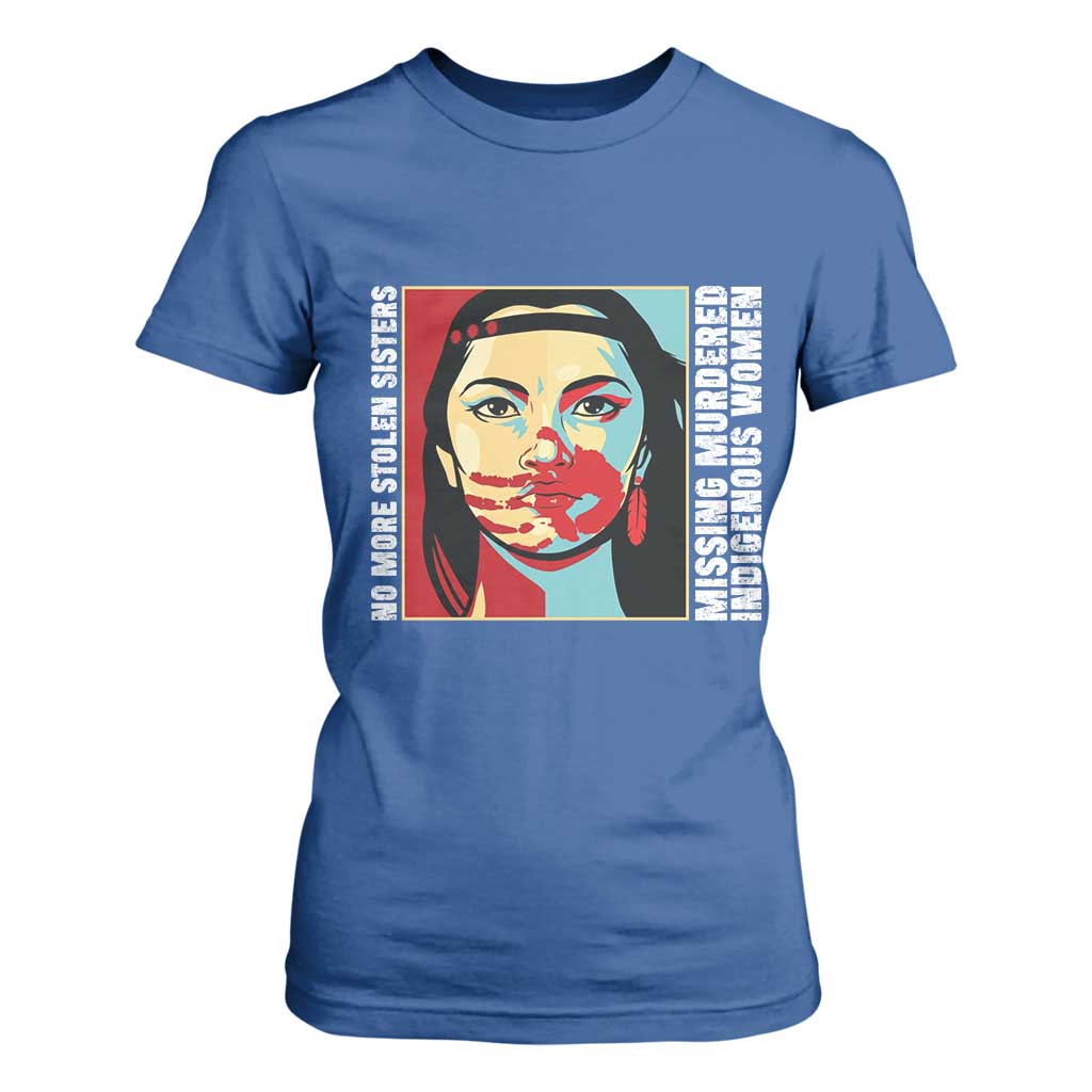 MMIW Awareness Support T Shirt For Women Voices For Stolen Sisters Native American TS12 Royal Blue Print Your Wear