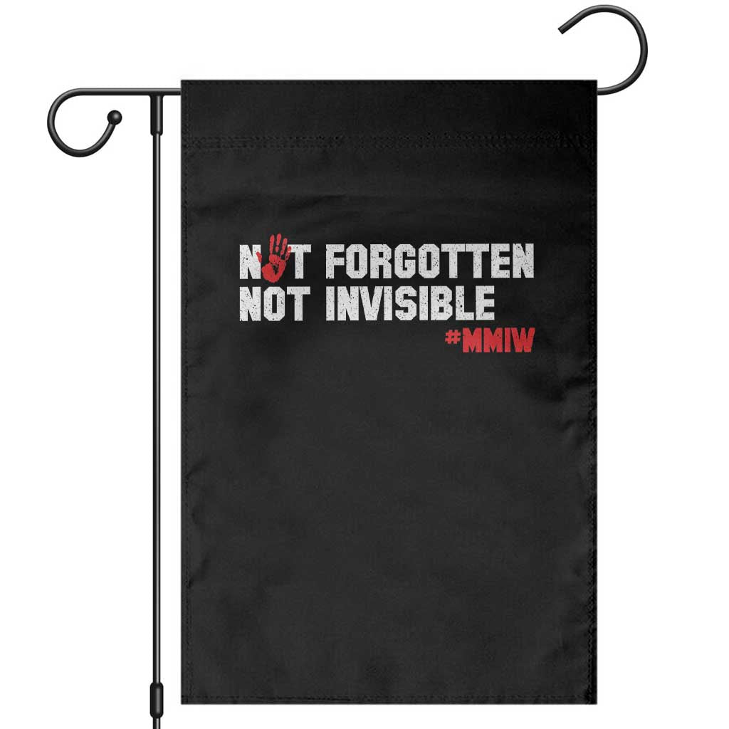 MMIW Awareness Garden Flag Not Forgotten Not Invisible Indigenous Women TS12 Black Print Your Wear