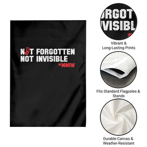 MMIW Awareness Garden Flag Not Forgotten Not Invisible Indigenous Women TS12 Print Your Wear