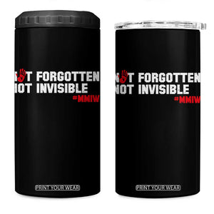 MMIW Awareness 4 in 1 Can Cooler Tumbler Not Forgotten Not Invisible Indigenous Women TS12 One Size: 16 oz Black Print Your Wear