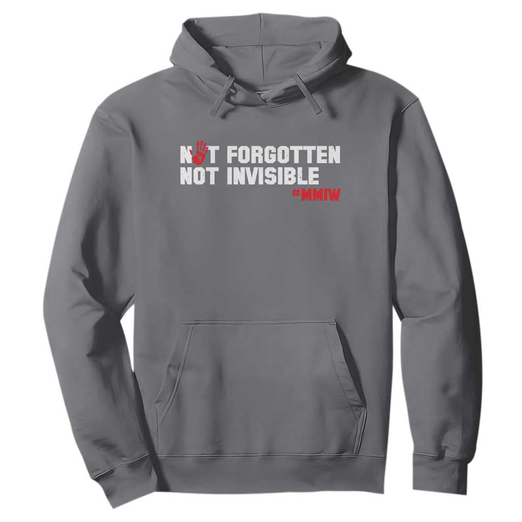 MMIW Awareness Hoodie Not Forgotten Not Invisible Indigenous Women TS12 Charcoal Print Your Wear